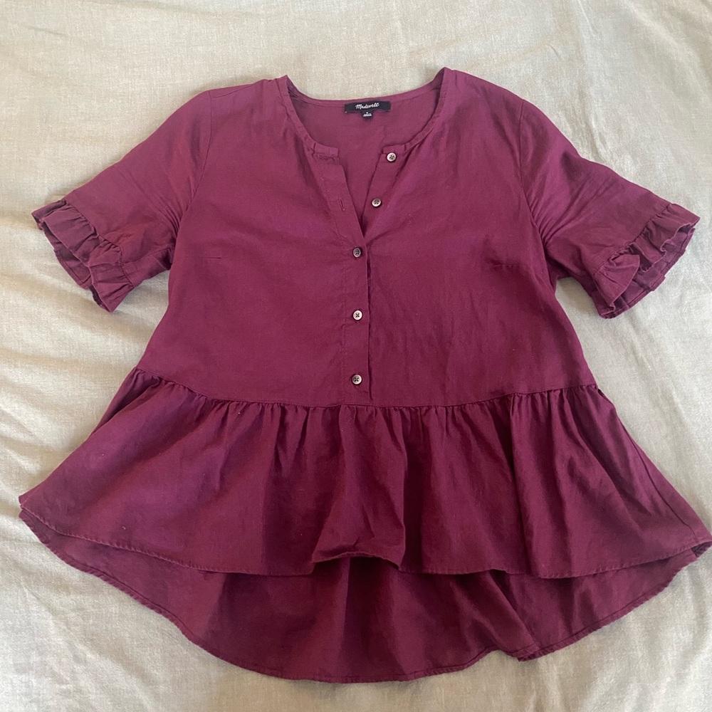 Madewell Top with ruffles